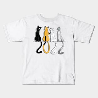 2022 Happy New Year Cats Kids T-Shirt